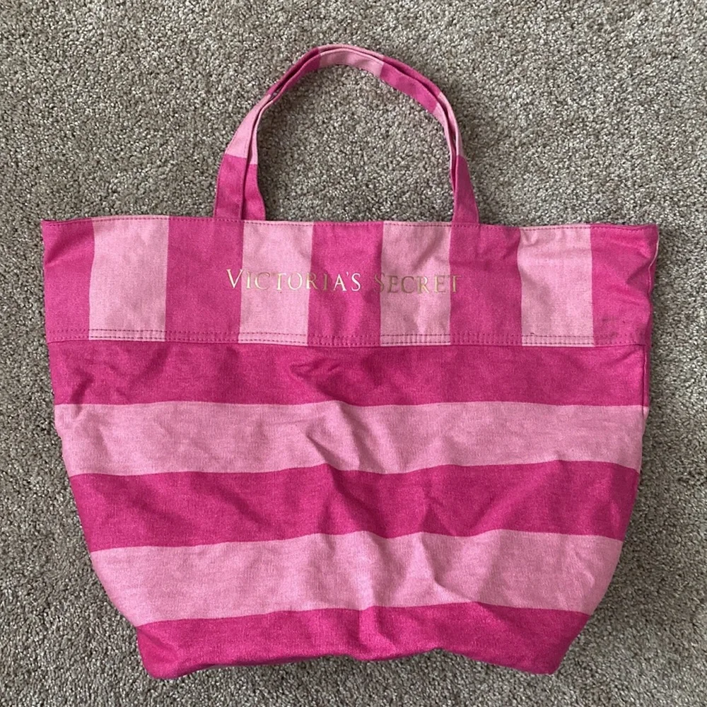 Victoria’s Secret Striped Canvas Tote Bag - Picture 3 of 8